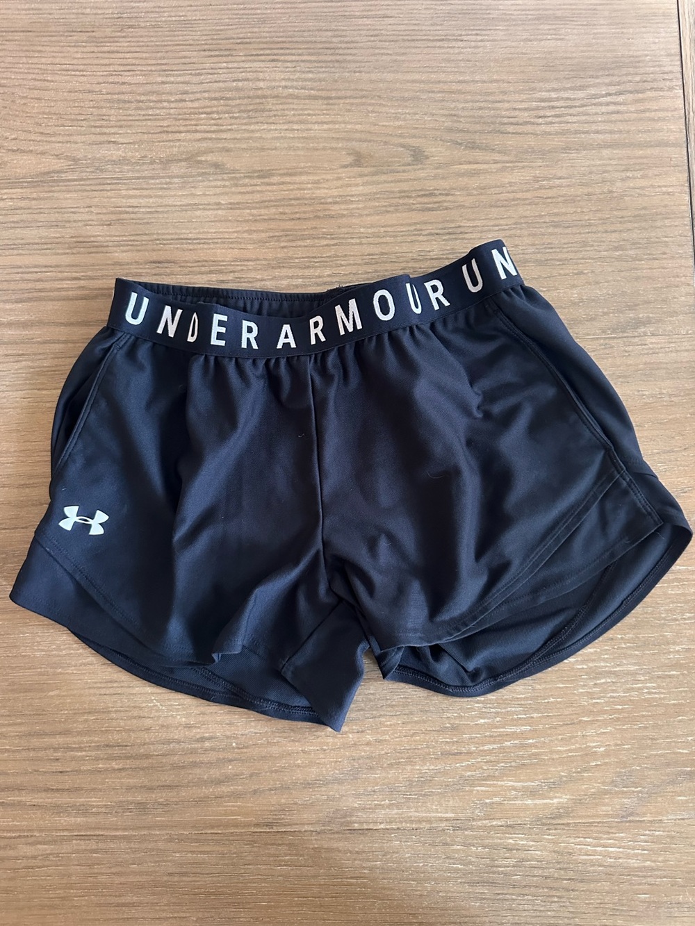 Under Armour HeatGear Black Logo Waistband Running Shorts M